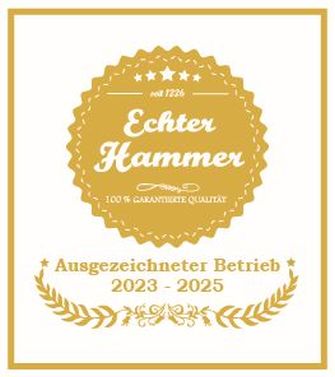 Siegel gold Echter Hammer 2023 2025 Zertifikat
